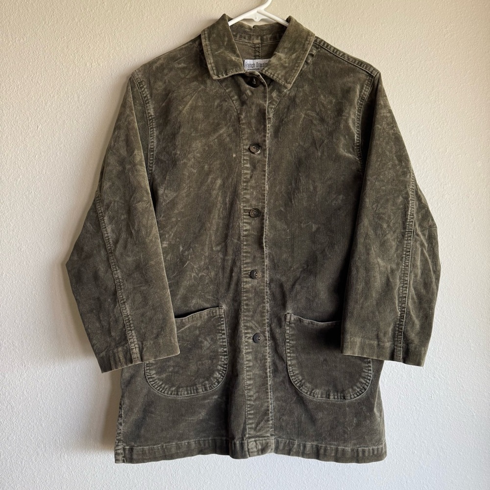 FDJ French Dressing Jeanswear Vintage Olive Green Corduroy Shacket and Pant Set - Picture 3 of 11